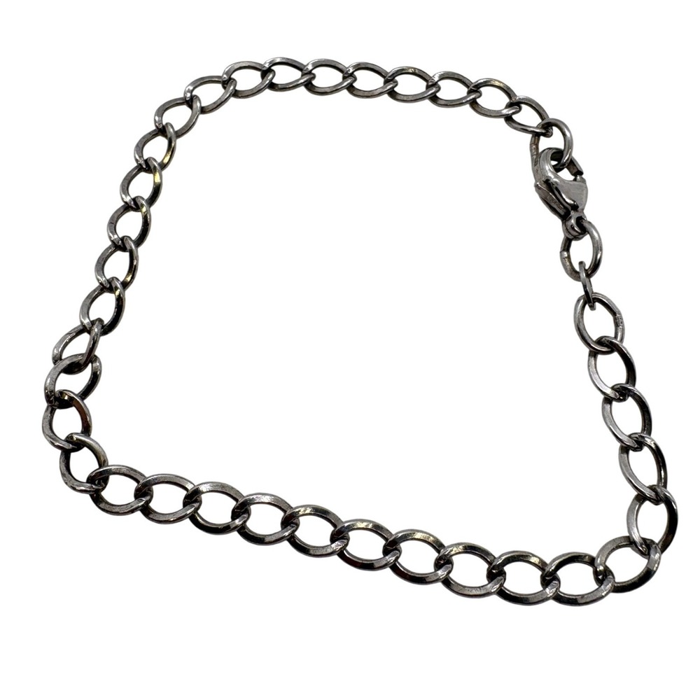 James Avery Sterling Silver Charm Bracelet 7 Inch Curb Link 925 4.84g